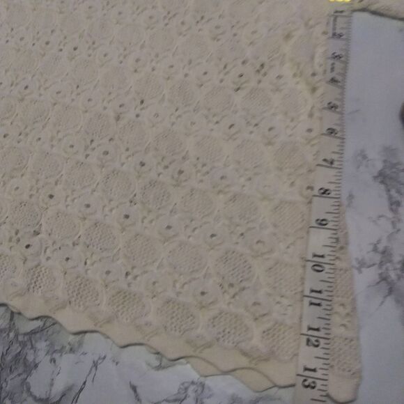 Loft white crocheted lace short sleeve top - Picture 10 of 10